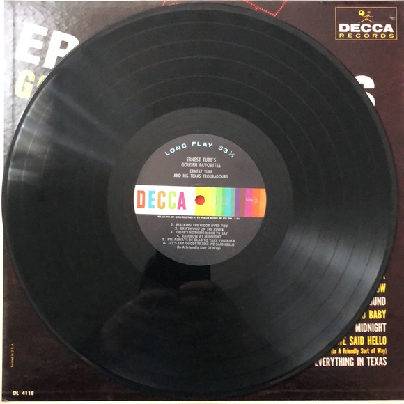 Ernest Tubb Golden Favorites Vinyl Lp '61 - Picture 7 of 9